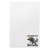 DONT MESS WITH THE HONEY BADGER CUSTOMIZED STATIONERY