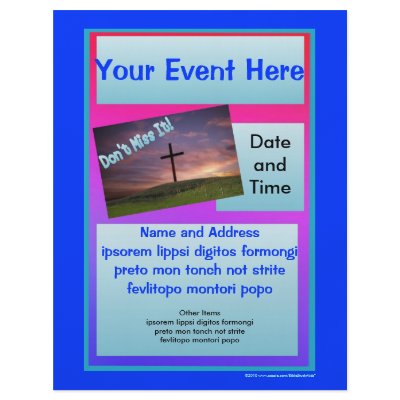 Don't Miss It Flyer - Blue by BibleStudyAids