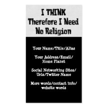 Don't Need Religion Business Card Template