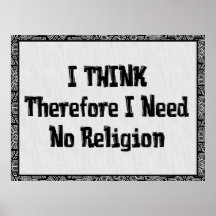 Don't Need Religion Poster