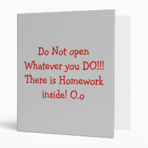 Don't Open!!! Binders