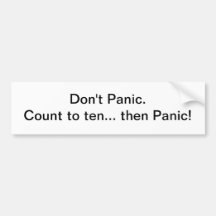 Don't panic - Bumper sticker
