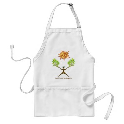 Dont Panic Im Organic! Aprons by Kim_Souza