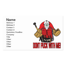 Dont Puck With Me Business Card