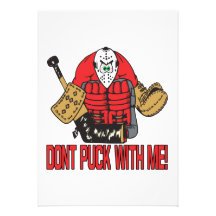 Dont Puck With Me Personalized Invitation