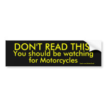 DON'T READ THIS! BUMPER STICKERS