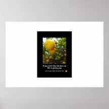 Don't stand under the lemon tree poster