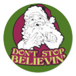 Don't Stop Believin' Santa Stickers