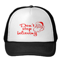 Don't Stop Believing In Santa Mesh Hats