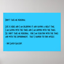 Don't take me personal - Customized Print