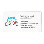 Dont text and Drive Labels