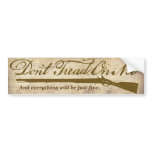 Don't Tread On Me Bumper Sticker bumper stickers