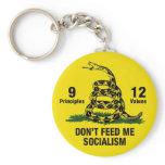 Don't Tread On Me - Don't Feed Me Socialism Keychains