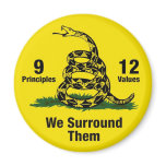 Don't Tread on Me Flag 9-12 We Surround Them Refrigerator Magnets