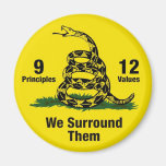 Don't Tread on Me Flag 9-12 We Surround Them Refrigerator Magnets