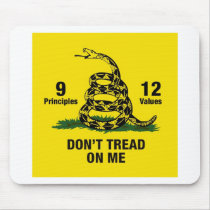 Don't Tread on Me Flag 9 Principles 12 Values Mousepads