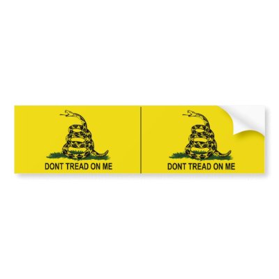 Dont Tread on Me - Gadsden Flag Bumper Stickers by Only3Percent
