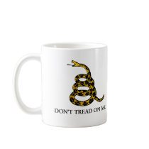 don't tread on me - gadsden flag libertarian coffee mugs