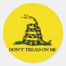 Don't Tread On Me-Gadsden Flag Round Stickers