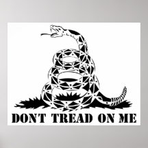 Dont Tread On Me Gadsden Flag Snake Symbol Print