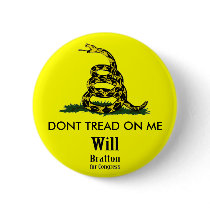 DONT TREAD ON ME, Gadsden Rattler, Will Bratton Pin