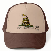 DONT TREAD ON ME, Gadsden Rattler, Will Bratton Trucker Hat