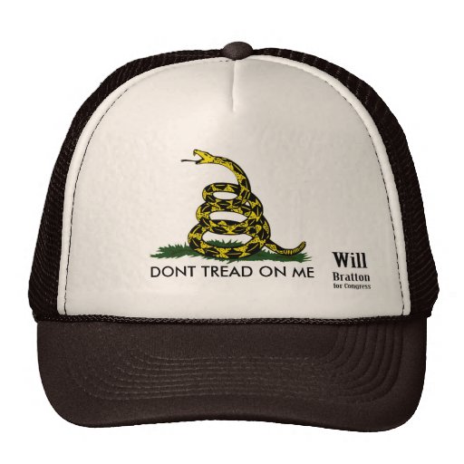 DONT TREAD ON ME, Gadsden Rattler, Will Bratton Trucker Hat