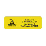 Dont Tread On Me Custom Return Address Label