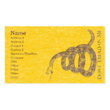 "Don't Tread On Me" Profile Card Business Card Templates