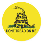 Dont Tread On Me Round Sticker