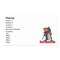 dont tread on me usa bad ass honey badger business card template