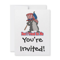 dont tread on me usa bad ass honey badger personalized invitations