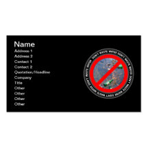 Don't waste water business card template