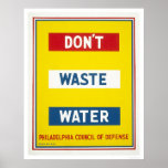 Don't Waste Water WPA posters