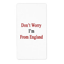 Don't Worry I'm From England Shipping Labels