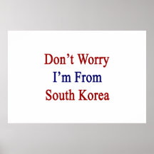 Don't Worry I'm From South Korea Poster