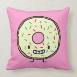 Donut Sprinkles Throw Pillow