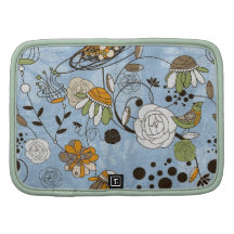 doodle birds on blue organizers