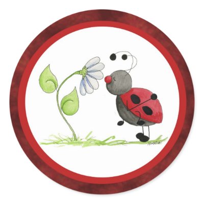 Doodle Bug Ladybug Sticker by 13BlackCatsDesigns