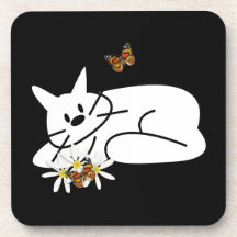 Doodle Cat Coaster