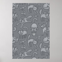 Doodle cats print