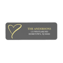 Doodle Heart Address Labels