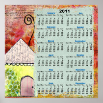 doodle house abstract 2011 Wall Calendar Poster