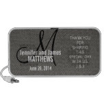 Doodle Modern Wedding Favour Gifts Monogram iPhone Speakers