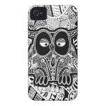 doodle owl Case-Mate iPhone 4 cases