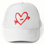 Doodle Red Cupid's Heart Mesh Hats