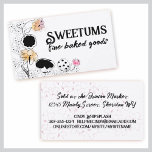 doodle sketch bakery sweets flowers business cards business cards