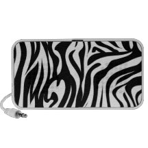 Doodle Speaker - Black and White Zebra Print
