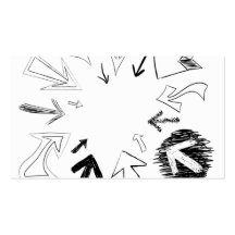 Doodled Arrows Illustration Business Cards