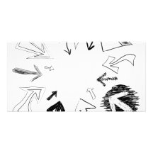 Doodled Arrows Illustration Personalized Photo Card